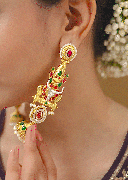 Nandita Gold Jhumki Earrings