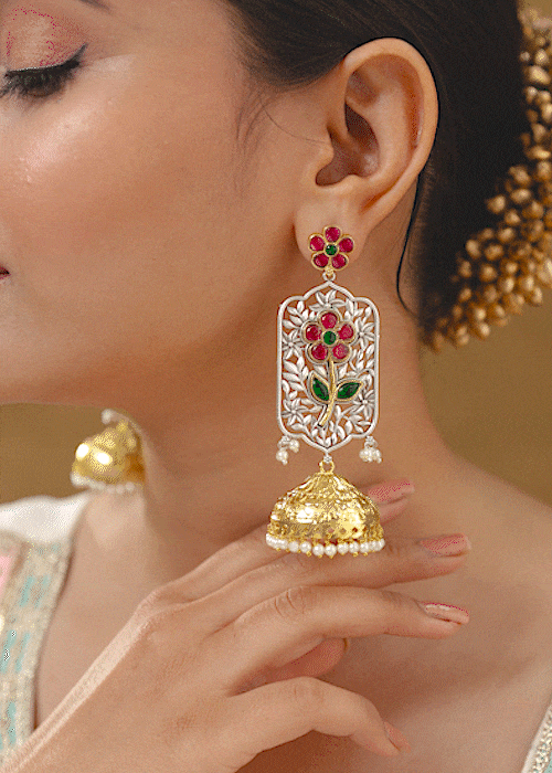 Jharokha Jhumki Earrings